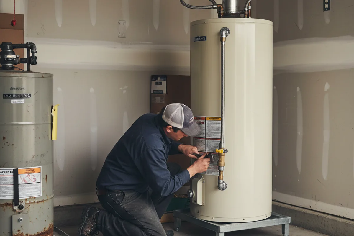 Water heater and shutoff valve replacement in Malad City